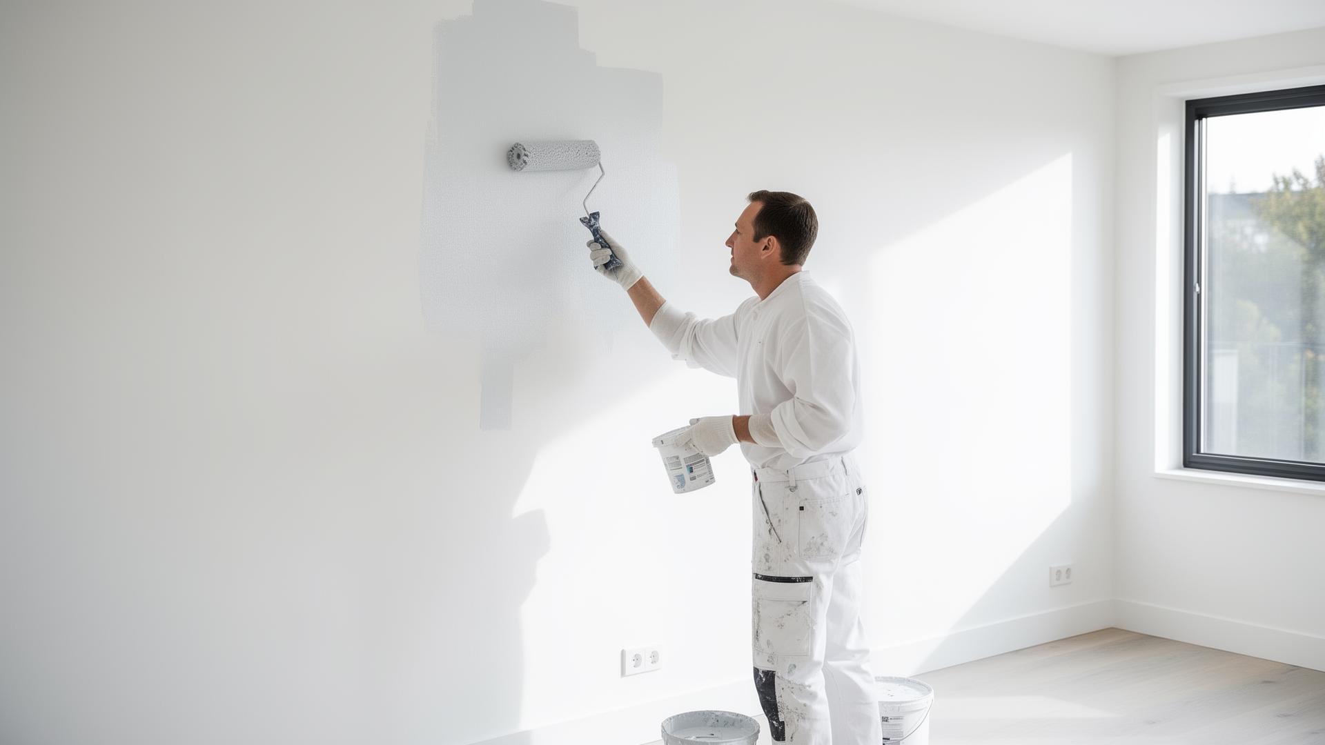 Professional painter at work in Massachusetts
